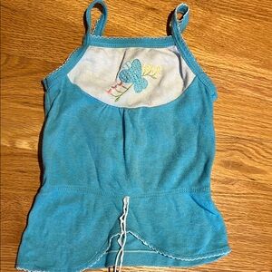 Vintage Wear Me Blue Girls' Butterfly Tank Top - Kids Shirts & Tops size 4